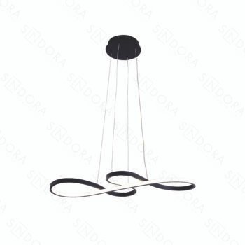 Pendente Metal Preto e Silicone 75x30x4CM – Sindora QD05316