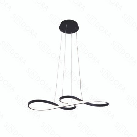 Pendente Metal Preto e Silicone 75x30x4CM – Sindora QD05316