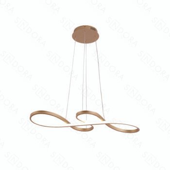 Pendente Metal Dourado e Silicone 75x30x4CM – Sindora QD05317