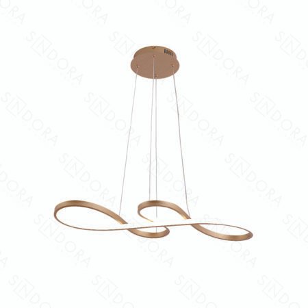 Pendente Metal Dourado e Silicone 75x30x4CM – Sindora QD05317