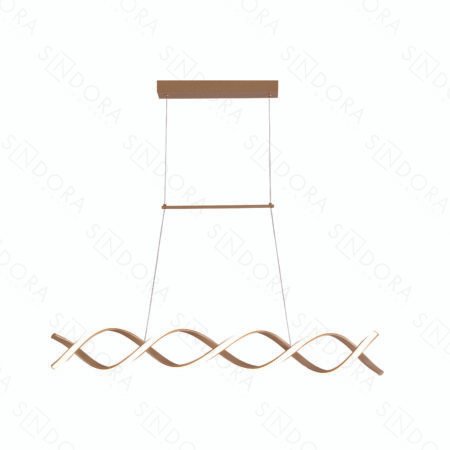 Pendente Metal Dourado e Silicone 16x90CM – Sindora QD05449
