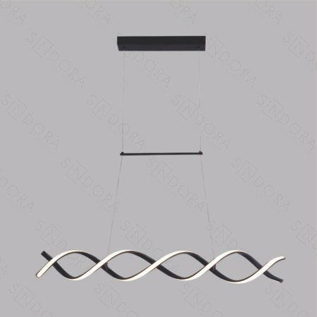 Pendente Metal Preto e Silicone 16x90CM – Sindora QD05450
