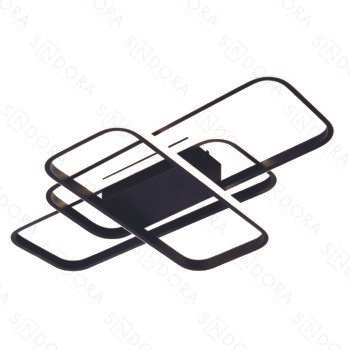 Plafon Alumínio Preto e Silicone 70×45CM – Sindora QX05326