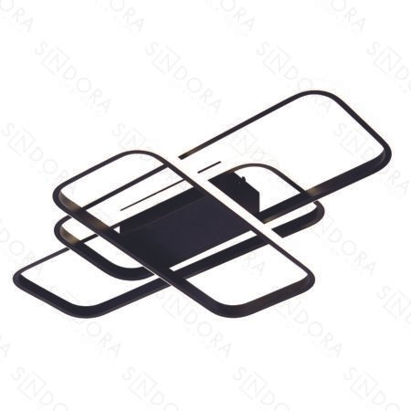 Plafon Alumínio Preto e Silicone 70×45CM – Sindora QX05326
