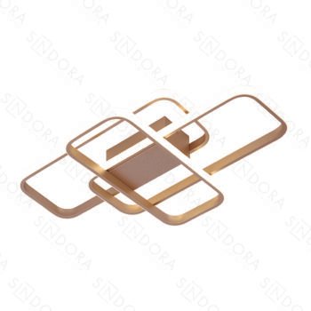 Plafon Alumínio Dourado e Silicone 70×45CM – Sindora QX05327