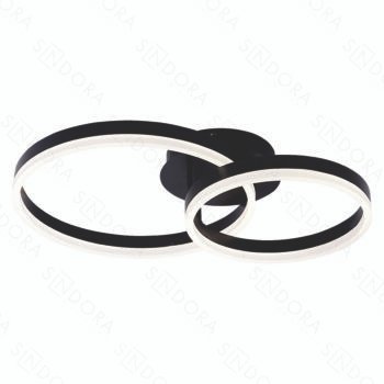 Plafon Alumínio Preto e Acrílico 30×40CM – Sindora QX05329