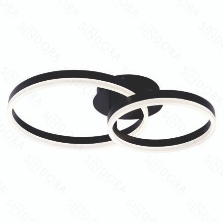 Plafon Alumínio Preto e Acrílico 30×40CM – Sindora QX05329