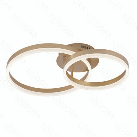 Plafon Alumínio Dourado e Acrílico 30×40CM – Sindora QX05330