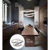 Pendente Metal Branco e Silicone 50x50x27CM – Sindora DCD015012