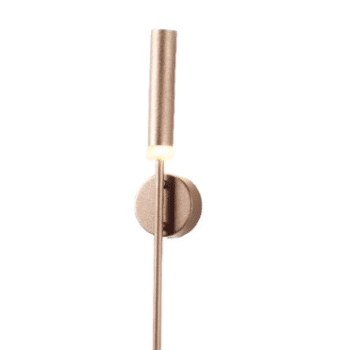 Arandela Metal Dourado Acrílico 10×65cm - Sindora DCB01139