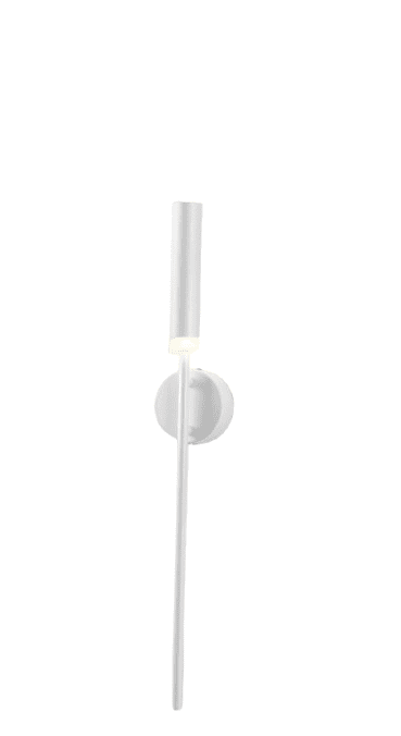 Arandela Metal Branco Acrílico 10×65cm - Sindora DCB01140