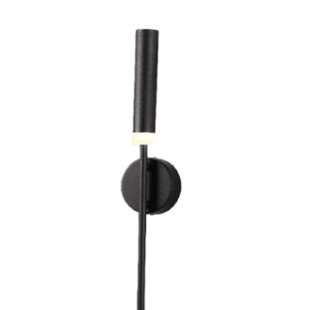 Arandela Metal Preto Acrílico 10×65cm - Sindora DCB01141
