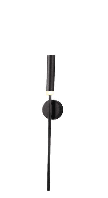 Arandela Metal Preto Acrílico 10×65cm - Sindora DCB01141