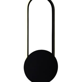 Arandela em Metal Preto com Acrílico 46x18x3CM - Sindora DCB015074
