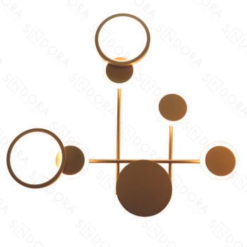 Arandela Metal Dourado Acrílico 62×57cm - Sindora DCB015093