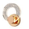 Arandela Metal Dourado e Cristal 15 cm – Sindora DCB02108