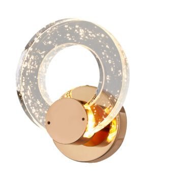 Arandela Metal Dourado e Cristal 15 cm – Sindora DCB02108