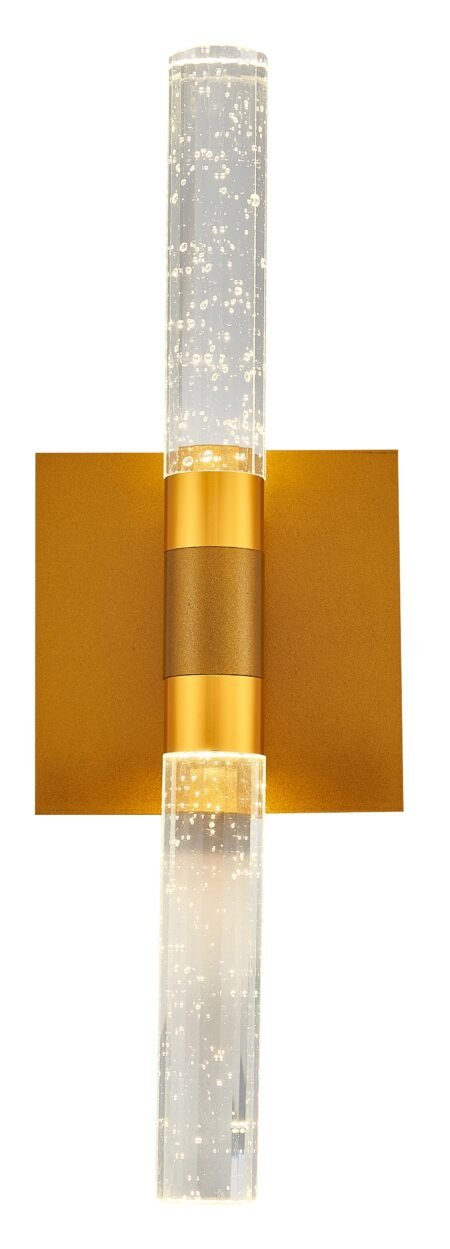 Arandela Metal Dourado e Cristal 12×33 cm – Sindora DCB02110