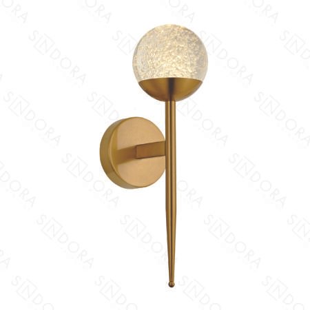 Arandela Metal Bronze e Cristal 15×34 cm – DCB02183