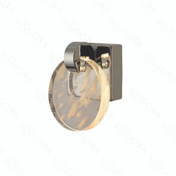 Arandela Metal Cromado e Cristal Nuvem 13×13 cm – Sindora DCB02192