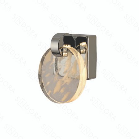 Arandela Metal Cromado e Cristal Nuvem 13×13 cm – Sindora DCB02192