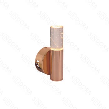 Arandela Metal Dourado e Cristal 10×20 cm – Sindora DCB02224