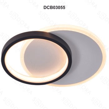 Arandela Metal Preto e Branco + Acrílico e Silicone 24x24cm - Sindora DCB03055