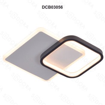 Arandela Metal Preto e Branco + Acrílico e Silicone 24x24cm - Sindora DCB03056