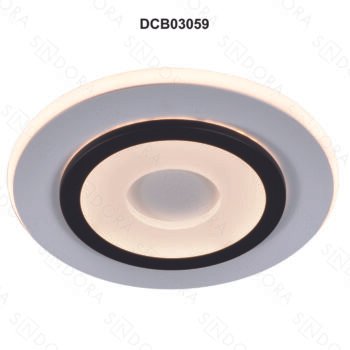 Arandela Metal Branco e Preto + Acrílico 24cm – Sindora DCB03059