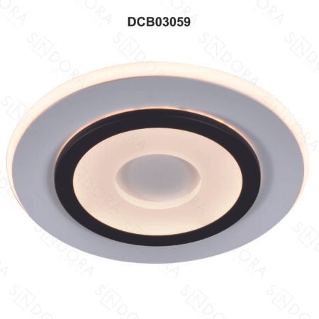 Arandela Metal Branco e Preto + Acrílico 24cm – Sindora DCB03059