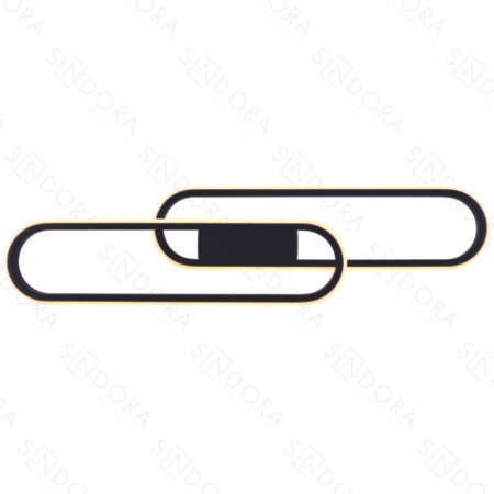 Arandela Metal Preto + Silicone 15×60CM – Sindora DCB03072