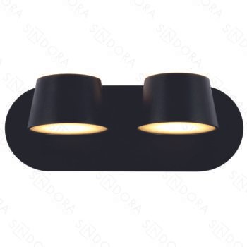 Arandela Metal Preto + Acrílico Luz Direta e Indireta 26×12CM – Sindora DCB03082