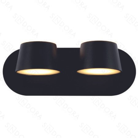 Arandela Metal Preto + Acrílico Luz Direta e Indireta 26×12CM – Sindora DCB03082