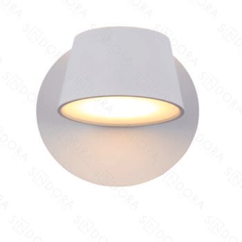 Arandela Metal Branco + Acrílico Luz Direta e Indireta 12×12CM – Sindora DCB03083