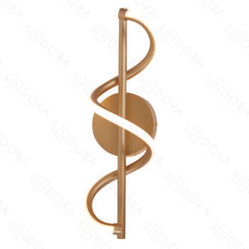 Arandela Metal Dourado e Silicone 12×40CM - Sindora DCB03104