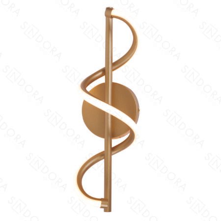 Arandela Metal Dourado e Silicone 12×40CM - Sindora DCB03104