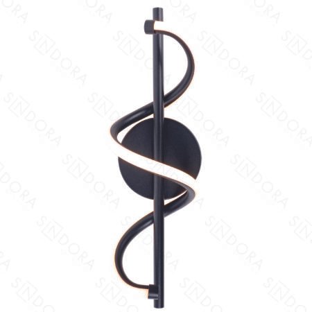 Arandela Metal Preto e Silicone 12×40×12 cm – Sindora DCB03105
