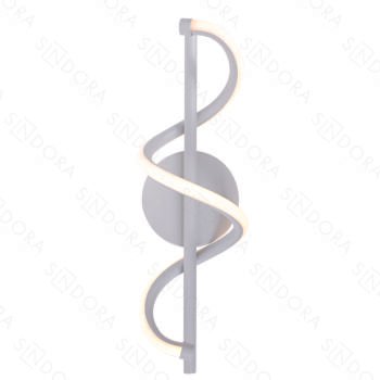 Arandela Metal Branco e Silicone 12×40×12 cm – Sindora DCB03106