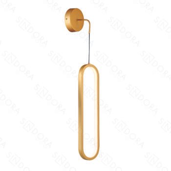 Arandela em Metal Dourado com Silicone 40CM - Sindora DCB03165