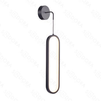 Arandela em Metal Preto com Silicone 40CM - Sindora DCB03166