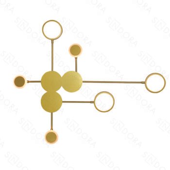 Arandela em Metal Dourado com Silicone 99x81x10CM - Sindora DCB03175