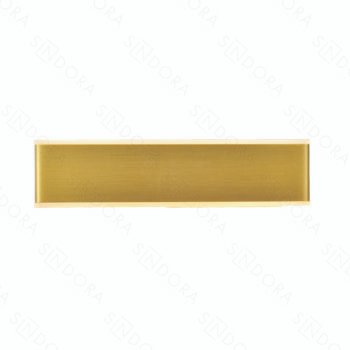 Arandela em Metal Escovado Dourado com Acrílico 31x7,5CM - Sindora DCB03232