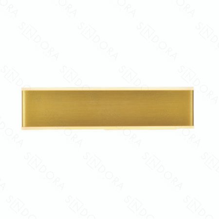 Arandela em Metal Escovado Dourado com Acrílico 31x7,5CM - Sindora DCB03232