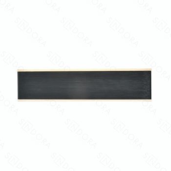 Arandela em Metal Escovado Preto com Acrílico 31x7,5CM - Sindora DCB03233