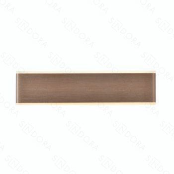 Arandela em Metal Escovado Marrom com Acrílico 31x7,5CM - Sindora DCB03234