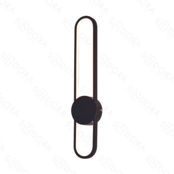 Arandela em Metal Preto com Silicone 60x10CM - Sindora DCB03245