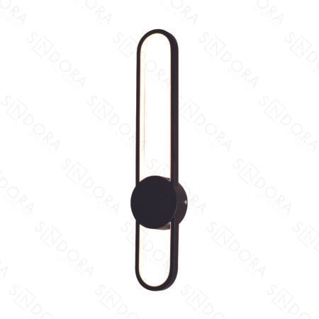 Arandela em Metal Preto com Silicone 60x10CM - Sindora DCB03245