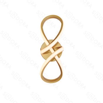 Arandela em Metal Dourado com Silicone 33x14x11CM - Sindora DCB03260