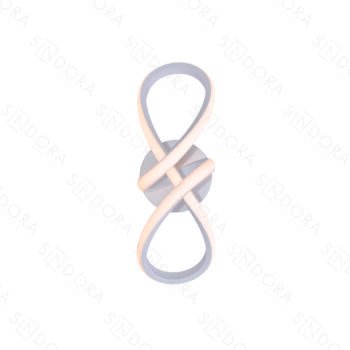 Arandela em Metal Branco com Silicone 33x14x11CM - Sindora DCB03262