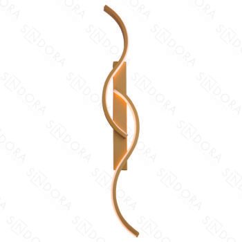 Arandela em Metal Dourado com Silicone 74x11x5CM - Sindora DCB03264